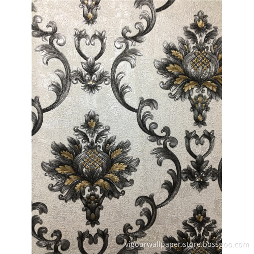 damask pvc Wallpaper for Home Wall Paper Decoration
